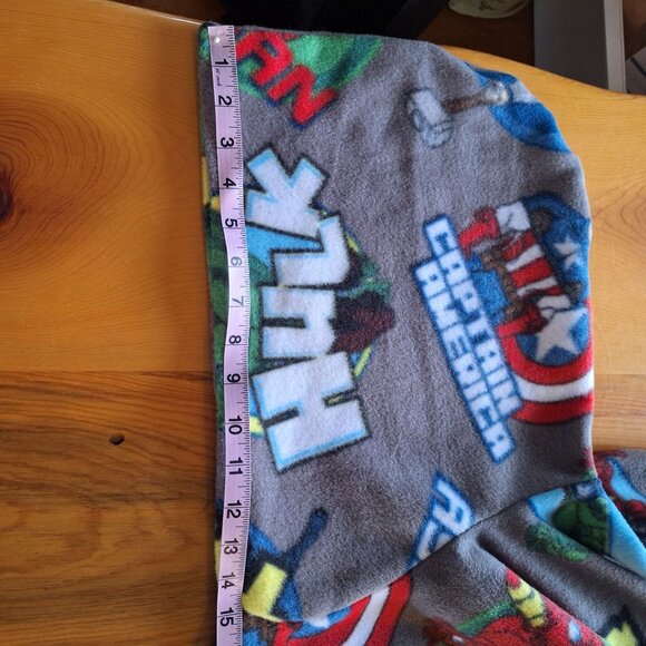 Handmade Avengers Fleece Poncho M Medium Cape With Hood & Pocket Hulk Iron Man - Picture 8 of 16